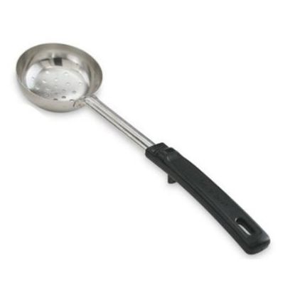 Picture of Vollrath Spoodle Perforated Portion Spoon With Antimicrobial Protection, Notch, 3 Oz, Black