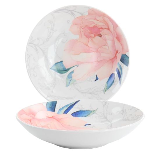 Picture of Martha Stewart Peony 2-Piece Dinner Bowl Set, 9in, Pink