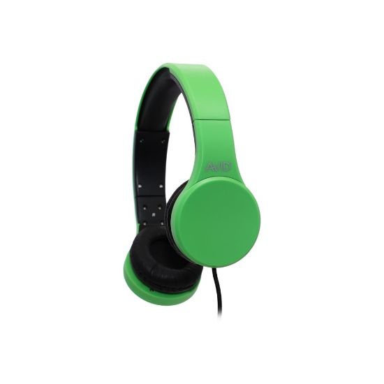 Picture of AVID AE-42 - Headphones with mic - on-ear - wired - 3.5 mm jack - green