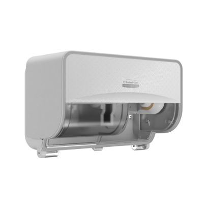 Picture of Kimberly-Clark Professional ICON Coreless Standard 2-Roll Toilet Paper Dispenser With Faceplate, Horizontal, White Mosaic