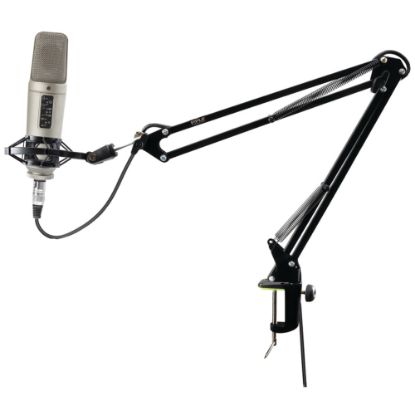 Picture of Pyle Universal Table Clamp Boom Shock Microphone Mount, Black