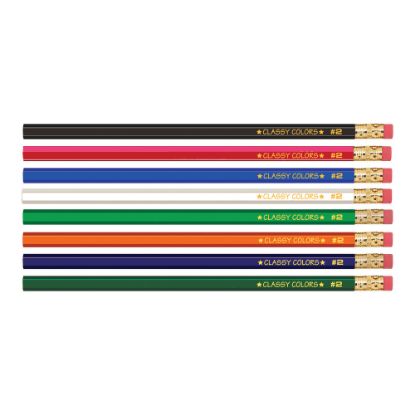 Picture of Musgrave Pencil Co. Wood Case Hex Pencils, 2.11 mm, #2 Lead, Assorted Colors, Pack Of 144