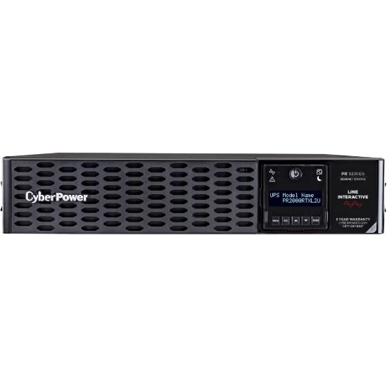 Picture of CyberPower PR2000RTXL2UTAA TAA Compliant UPS Systems - 2000VA/2000W, 120 VAC, NEMA 5-20P, 2U, Rack / Tower, Sine Wave, 8 Outlets, LCD, PowerPanel Business, $400000 CEG, 3YR Warranty