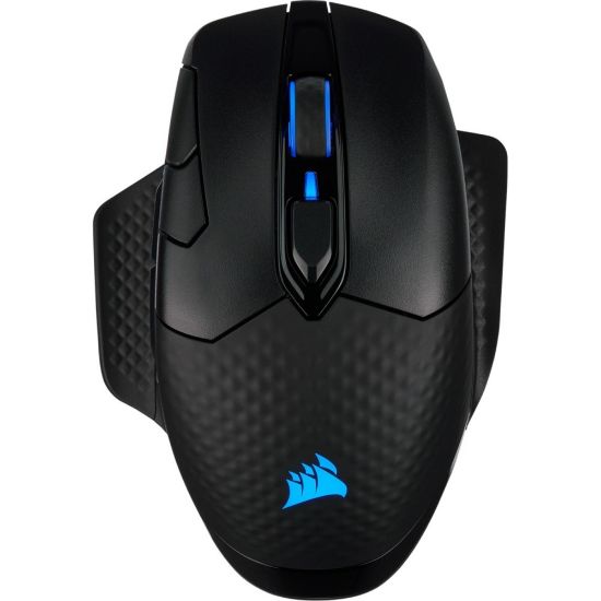 Picture of Corsair DARK CORE RGB PRO SE Wireless Gaming Mouse - Optical - Cable/Wireless - Bluetooth/Radio Frequency - 2.40 GHz - Black - USB Type A - 18000 dpi - 8 Button(s)