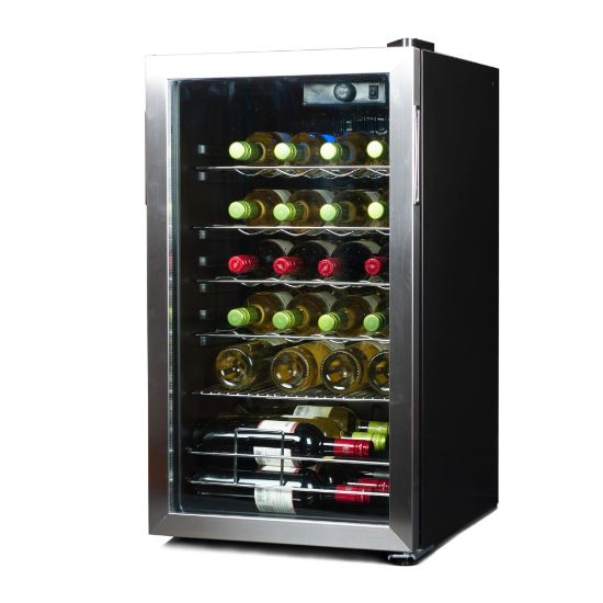 Picture of Black+Decker Compressor Wine Cellar, 26-Bottle Capacity, Black/Gray