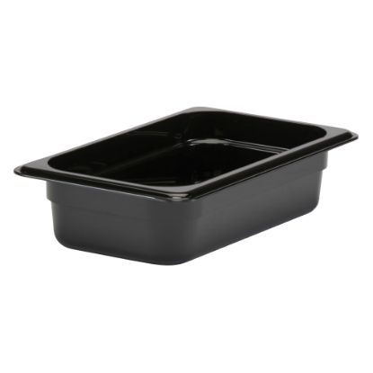 Picture of Cambro Camwear GN 1/4 Size 2in Food Pans, 2inH x 6-3/8inW x 10-1/2inD, Black, Set Of 6 Pans