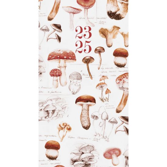 Picture of 2023-2025 Willow Creek Press Checkbook 2-Year Monthly Academic Pocket Planner, 6-1/2in x 3-1/2in, Mushroom Study, July 2023 To June 2025