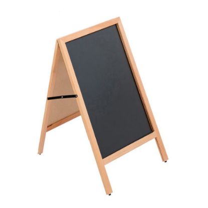 Picture of Azar Displays 2-Sided A-Frame Chalkboard, 30 3/4in x 23 1/2in, Oak Wood Frame