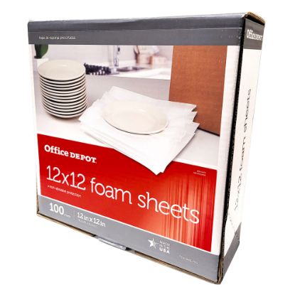 Picture of Office Depot Brand Micro Foam Packing Sheets, 12in x 12in, Pack Of 100