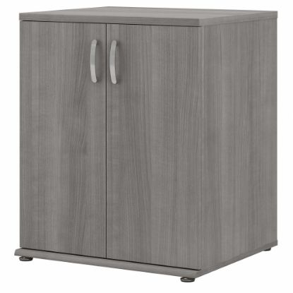 Picture of Bush Business Furniture Universal Floor Storage Cabinet With Doors And Shelves, Platinum Gray, Standard Delivery