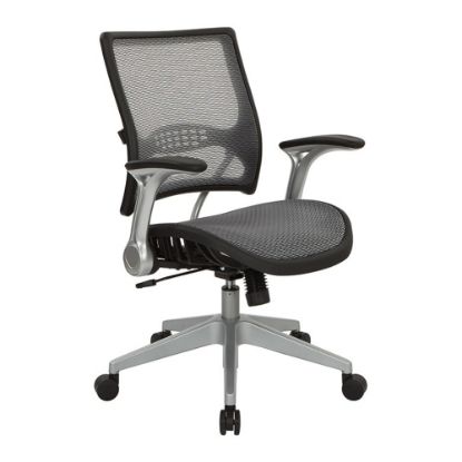 Picture of Office Star Space Seating 67 Series Ergonomic Light Air Grid Mid-Back Chair, Black