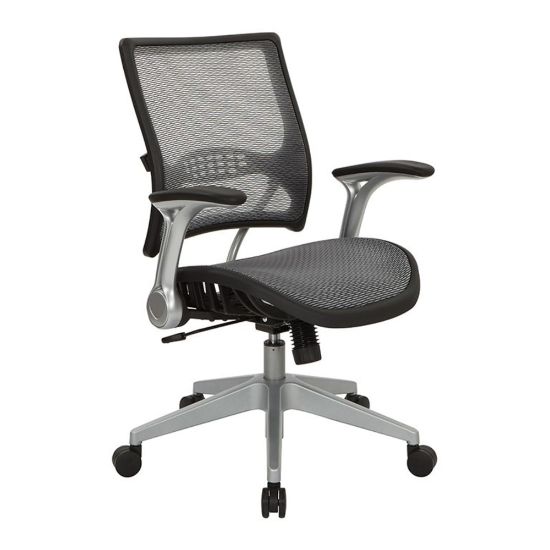 Picture of Office Star Space Seating 67 Series Ergonomic Light Air Grid Mid-Back Chair, Black