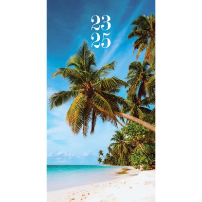 Picture of 2023-2025 Willow Creek Press Checkbook 2-Year Monthly Academic Pocket Planner, 6-1/2in x 3-1/2in, Tropical Beach, July 2023 To June 2025