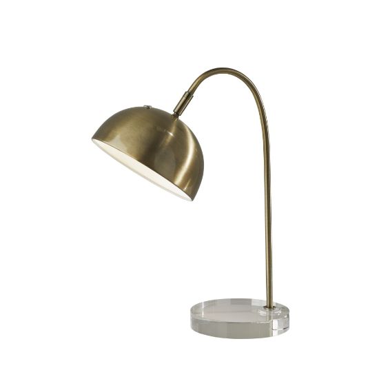 Picture of Adesso Simplee Dome LED Task Lamp, 17-7/8inH, Antique Brass/Clear