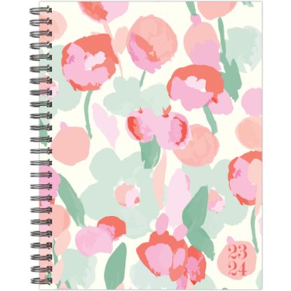 Picture of 2023-2024 Willow Creek Press Softcover Weekly/Monthly Academic Planner, 11-1/2in x 8in, Painted Blossoms, July 2023 To June 2024