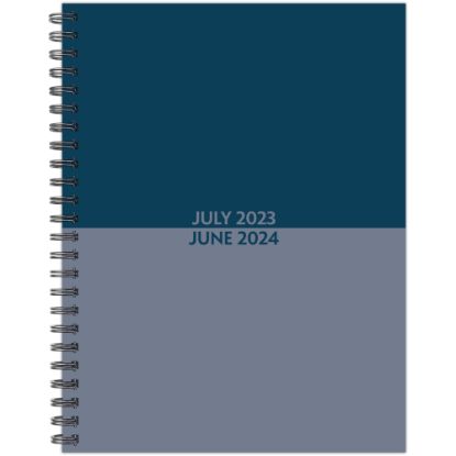 Picture of 2023-2024 Willow Creek Press Softcover Weekly/Monthly Academic Planner, Blue Duotone, 9in x 6-1/2in, July 2023 To June 2024