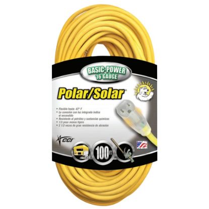 Picture of Southwire Polar/Solar Extension Cord, 100ft, Yellow, 172-01289