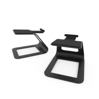 Picture of Kanto Desktop Speaker Stands SE2 - 7.10 lb Load Capacity - 3.8in Height - Desktop - Silicone, Steel - Black