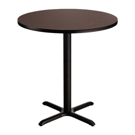 Picture of National Public Seating Cafe Table, 36inH x 36inW x 36inD, Mahogany/Black