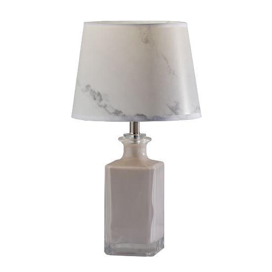 Picture of Adesso Simplee Glass Table Lamp, 16-1/2in, Marble/Light Purple