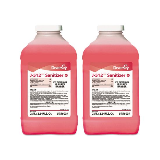 Picture of Diversey J-512TM/MC Sanitizer, Quaternary Scent, 84.5 Oz Bottle, Case Of 2