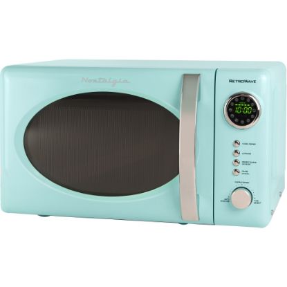 Picture of Nostalgia Electrics Retro 0.7 Cu Ft 700-Watt Countertop Microwave, Aqua