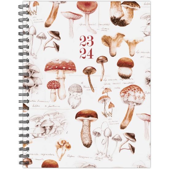 Picture of 2023-2024 Willow Creek Press Softcover Weekly/Monthly Academic Planner, Mushroom Study, 9in x 6-1/2in, July 2023 To June 2024