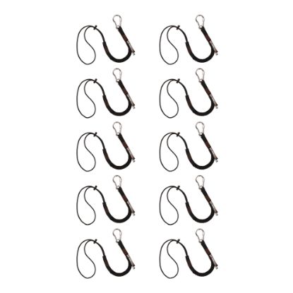 Picture of Ergodyne Squids 3105 Economy Single-Carabiner Tool Lanyard, 32in, Black, Pack Of 10 Lanyards