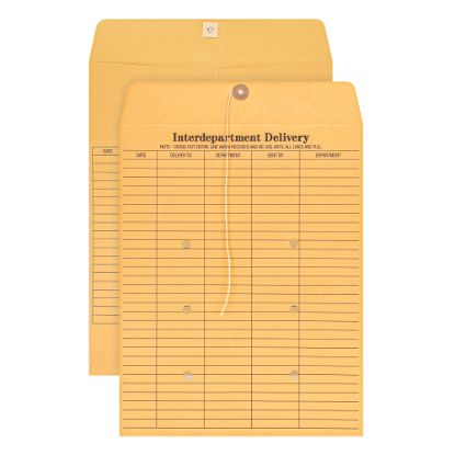 Picture of Office Depot Brand Interdepartment Envelopes, 10in x 13in, Brown Kraft, Box Of 100