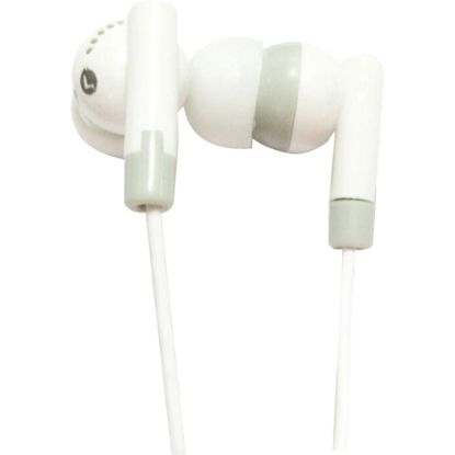 Picture of IQ Sound Digital Stereo Earphones - Stereo - White - Mini-phone (3.5mm) - Wired - 20 Hz 20 kHz - Earbud - Binaural - In-ear - 3.50 ft Cable