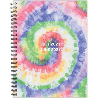 Picture of 2023-2024 Willow Creek Press Academic Weekly Softcover Planner, 6-1/2in x 8-1/2in, Totally Tie-Dye, July 2023 To June 2024