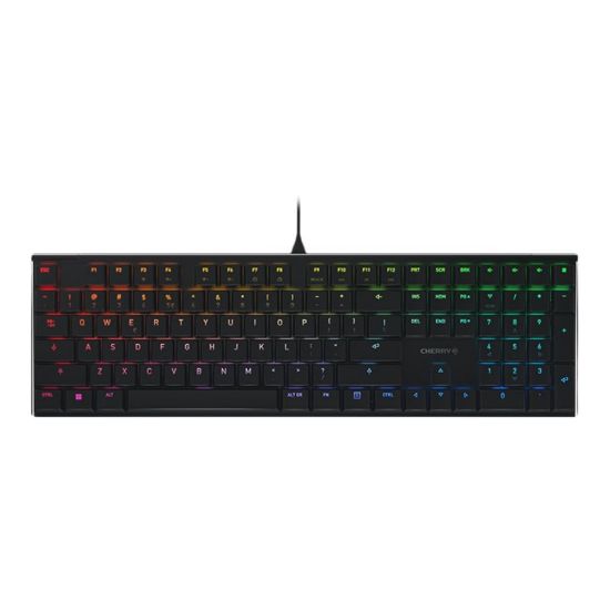 Picture of CHERRY MX 10.0N RGB - Keyboard - backlit - USB - US - key switch: CHERRY MX Low Profile RGB Speed - black