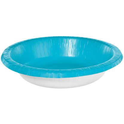 Picture of Amscan Paper Bowls, 20 Oz, Caribbean Blue, 20 Bowls Per Box, Case Of 5 Boxes