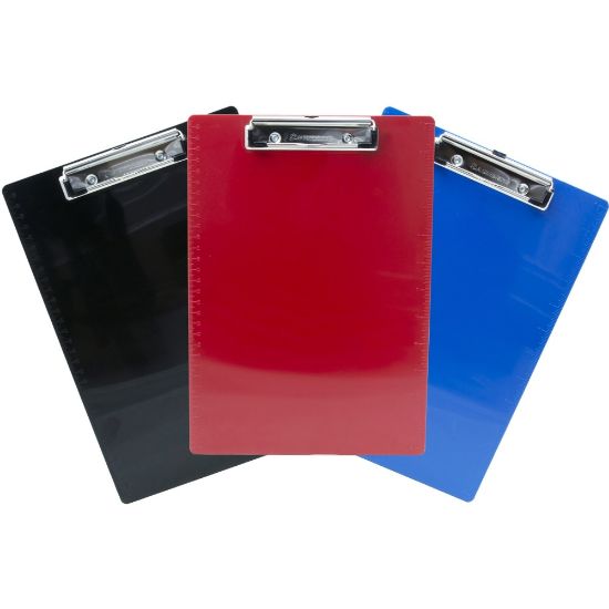 Picture of Saunders Recycled Plastic Clipboard - 0.50in Clip Capacity - 8 1/2in x 11in - Plastic - Multi - 3 / Pack