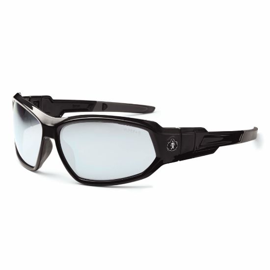 Picture of Ergodyne Skullerz Safety Glasses, Loki, Anti-Fog, Black Frame, Indoor/Outdoor Lens