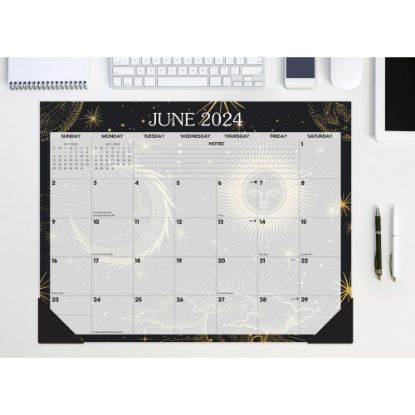 Picture of 2023-2024 Willow Creek Press Academic Monthly Oversized Desk Pad Calendar, 22in x 17in, Celestial, July 2023 To June 2024