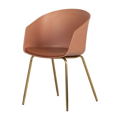 Picture of South Shore Flam Chair With Metal Legs, Burnt Orange/Gold