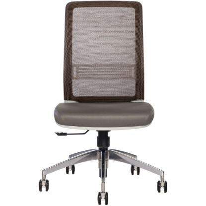 Picture of Sinfonia Sing Ergonomic Mesh/Fabric Mid-Back Task Chair With Antimicrobial Protection, Armless, Copper/Gray/Black