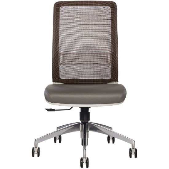 Picture of Sinfonia Sing Ergonomic Mesh/Fabric Mid-Back Task Chair With Antimicrobial Protection, Armless, Copper/Gray/Black