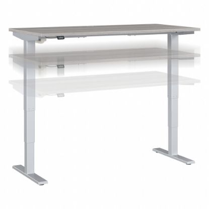 Picture of Bush Business Furniture Move 40 Series Electric Height-Adjustable Standing Desk, 28-1/6inH x 59-4/9inW x 29-3/8inD, Platinum Gray/Cool Gray Metallic, Standard Delivery