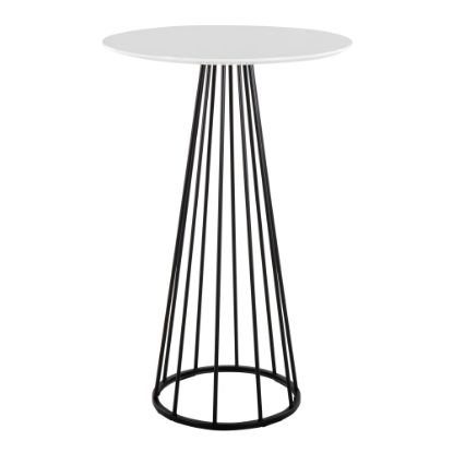 Picture of LumiSource Canary Contemporary Glam Bar Table, 42inH x 27inW x 27inD, Black/White