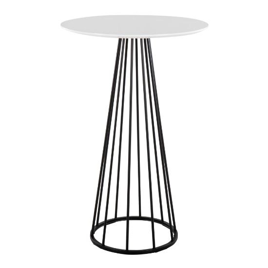 Picture of LumiSource Canary Contemporary Glam Bar Table, 42inH x 27inW x 27inD, Black/White