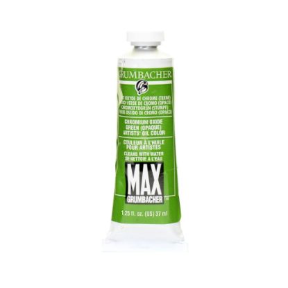 Picture of Grumbacher Max Water Miscible Oil Colors, 1.25 Oz, Chromium Oxide Green Opaque, Pack Of 2