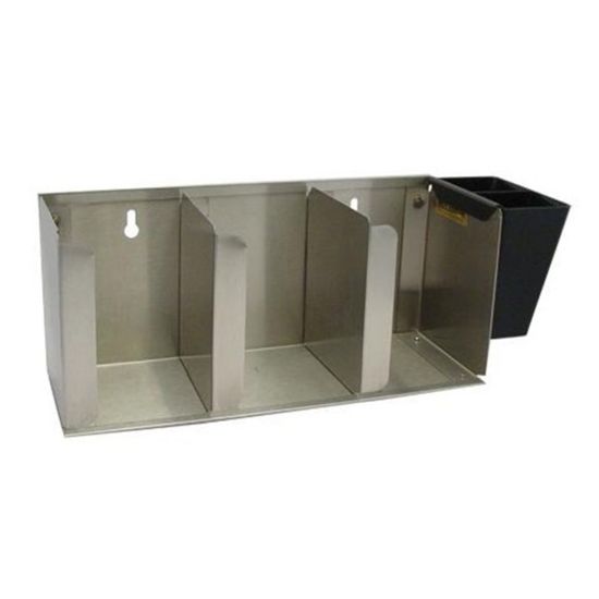 Picture of San Jamar 3-Section Lid Organizer, 5-1/4inH x 14-1/4inW x 6-1/2inD, Silver