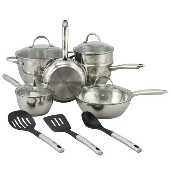 Picture of Oster Ridgewell 13-Piece Cookware Set, Silver