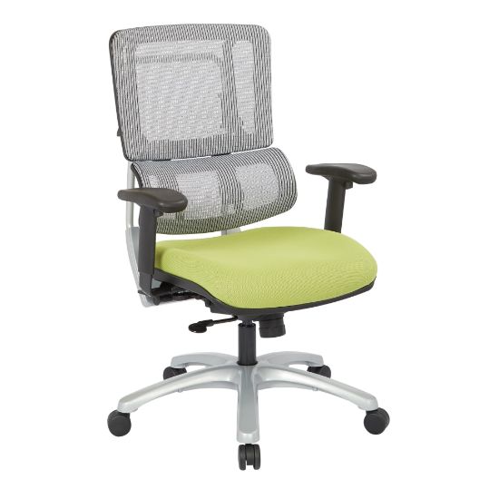 Picture of Pro-Line II Pro X996 Vertical Mesh High-Back Chair, Gray/Olive/Silver