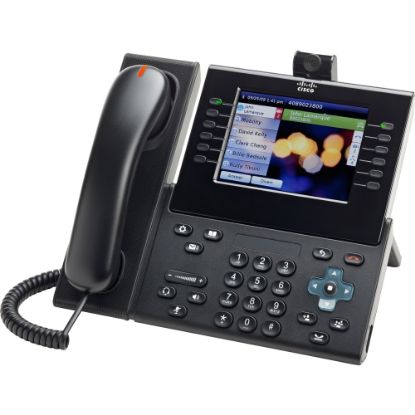 Picture of Cisco Unified 9971 IP Phone - Desktop - Charcoal Gray - 6 x Total Line - VoIP - IEEE 802.11a/b/g - Caller ID - SpeakerphoneUnified Communications Manager, Enhanced User Connect License - 2 x Network (RJ-45) - USB - PoE Ports - Color