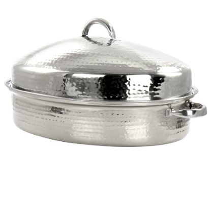 Picture of Gibson Home Radiance Stainless Steel Oval Roaster, 15-1/2in, Silver