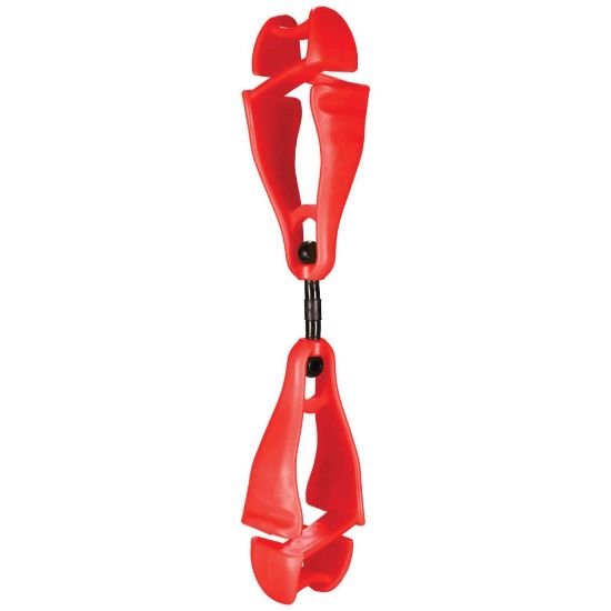 Picture of Ergodyne Squids 3420 Swiveling Dual-ClipGlove Holders, 5-1/2in, Red, Pack Of 100 Holders