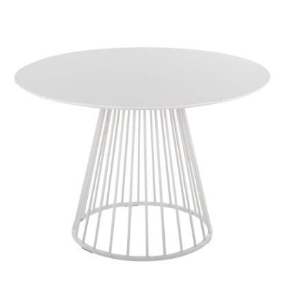 Picture of LumiSource Canary Contemporary Dining Table, 29-1/2inH x 29-1/2inW x 43-1/2inD, White